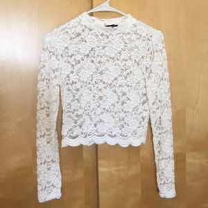 Charlotte Russe Lace Crop Top